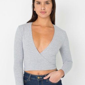 American Apparel Cotton Spandex Julliard Wrap Top